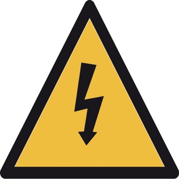 Producto SEÑAL ADVERTENCIA "RIESGO ELECTRICO" TRIANGULAR L105 EN PVC ADHESIVO