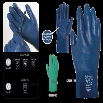 Producto GUANTE NITRILO AZUL LARGO 28 CM G9527