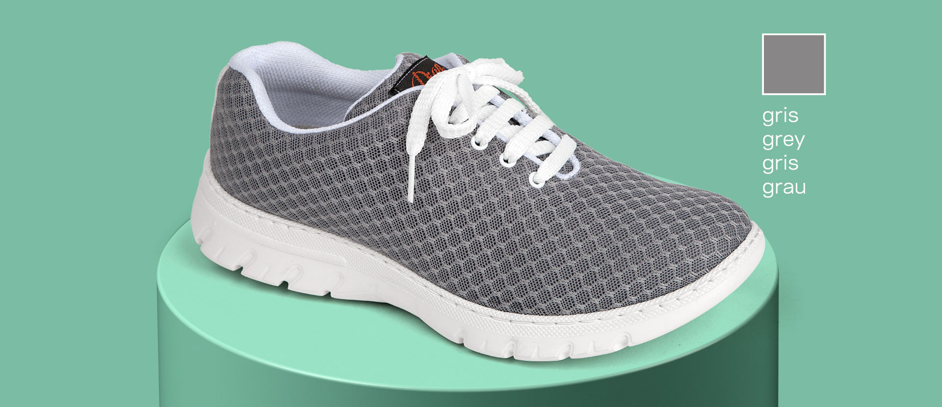 Producto ZAPATO CALPE CORDONES GRIS SUELA BLANCA
