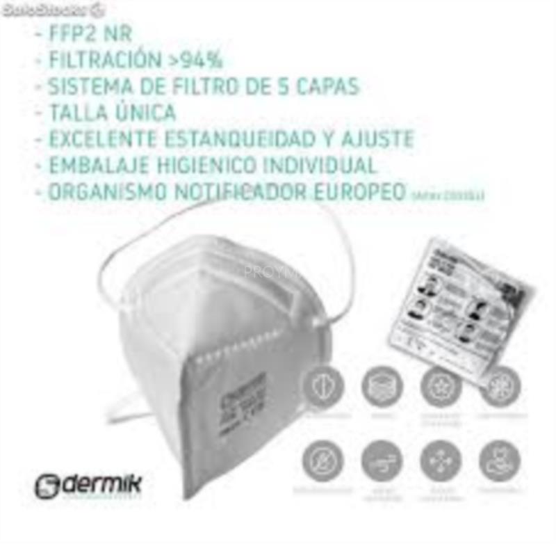 imagen principal del artículo MASCARILLA DERMIK FFP2 NR 03GL MB25L en lista de artículos destacados